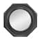 Hello Honey® Black Hexagonal Carved Wood Framed Wall Mirror